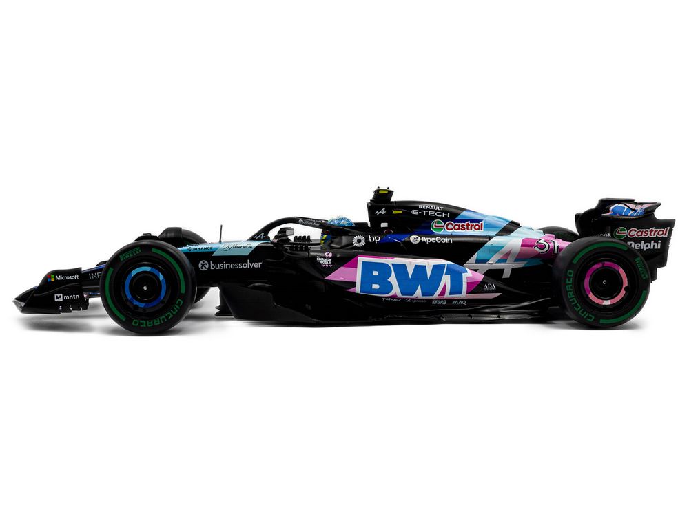Alpine A524 #31 Esteban Ocon "BWT" 2nd Place F1 "Sao Paulo GP" (2024) "Competition" Series 1/18 Diecast Model Car by Solido view 2