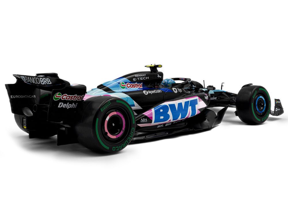 Alpine A524 #31 Esteban Ocon "BWT" 2nd Place F1 "Sao Paulo GP" (2024) "Competition" Series 1/18 Diecast Model Car by Solido view 3