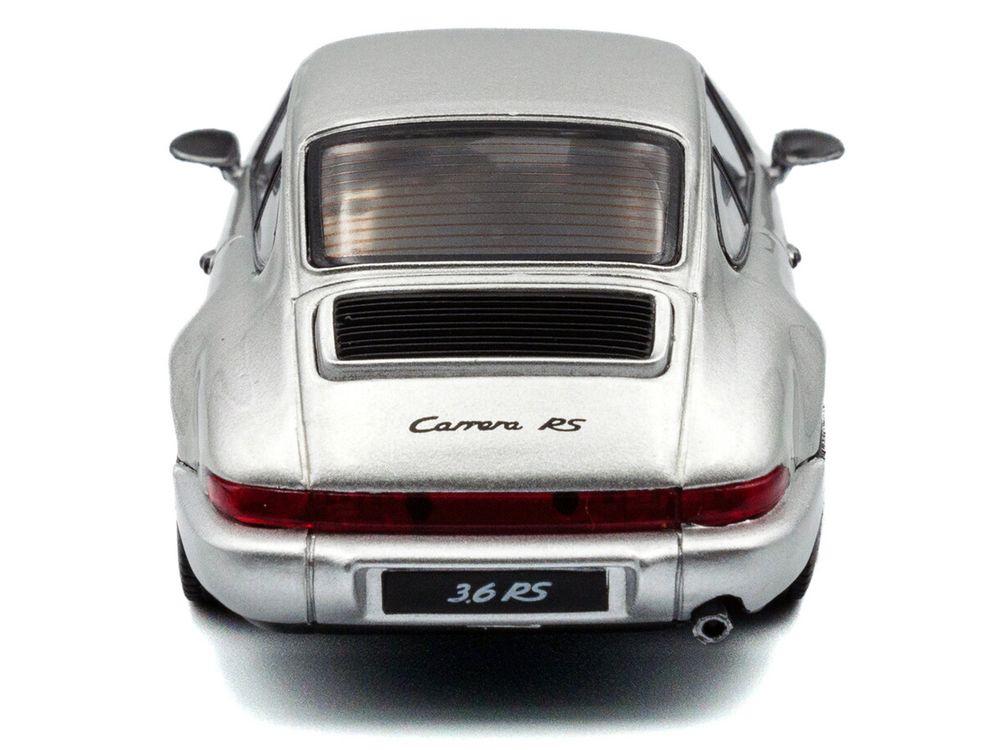 1994 Porsche 911 (964) RS Silver Metallic with Black Stripes 1/43 Diecast Model Car by Solido view 4