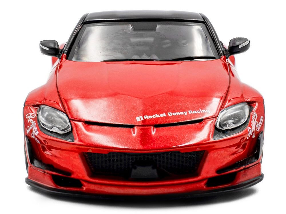 2022 Nissan Pandem Fairlady Z RHD (Right Hand Drive) Red Metallic with Black Top 1/43 Diecast Model Car by Solido view 4