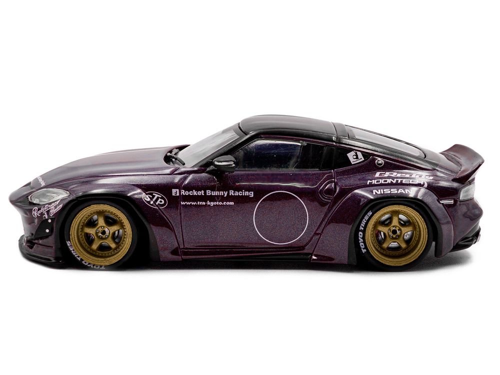 2022 Nissan Pandem Fairlady Z RHD (Right Hand Drive) Purple Metallic with Black Top 1/43 Diecast Model Car by Solido view 2