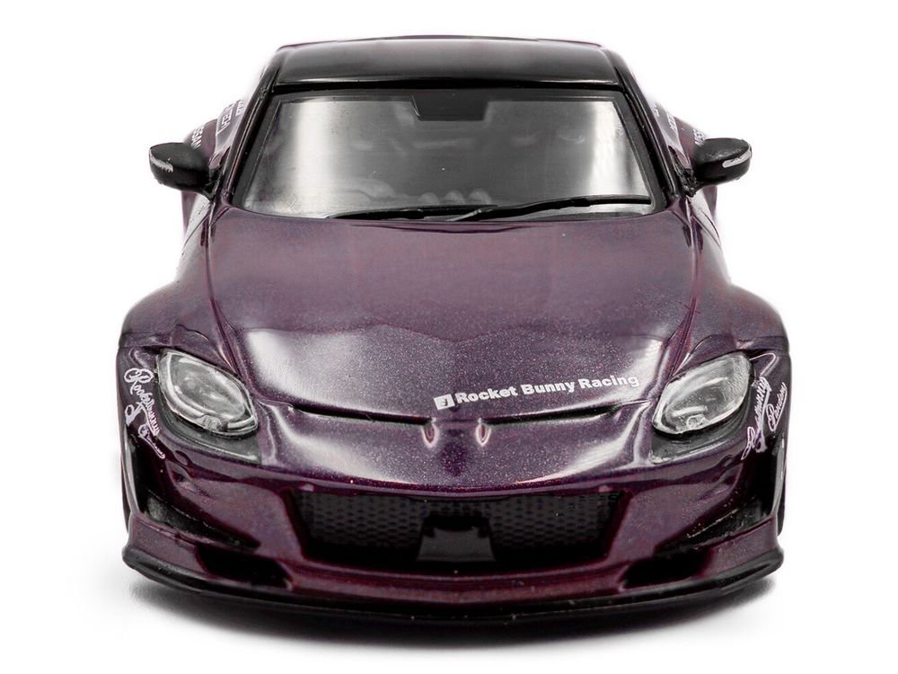 2022 Nissan Pandem Fairlady Z RHD (Right Hand Drive) Purple Metallic with Black Top 1/43 Diecast Model Car by Solido view 4