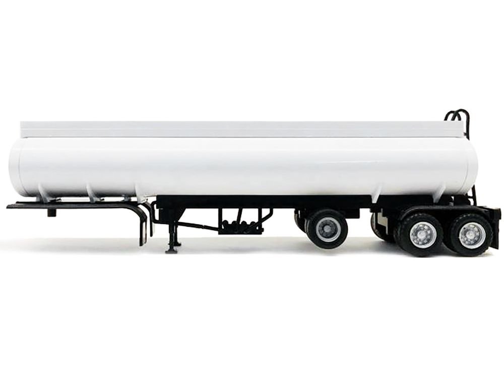 Tag-Axle Elliptical Tanker Trailer White 1/87 (HO) Plastic Model by Promotex view 2