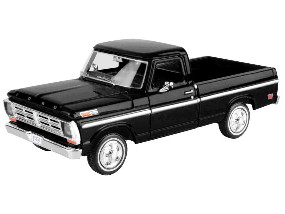 1972 Ford F-100 Pickup Truck Black "Timeless Legends" Series 1/24 Diecast Model Car by Motormax view 2