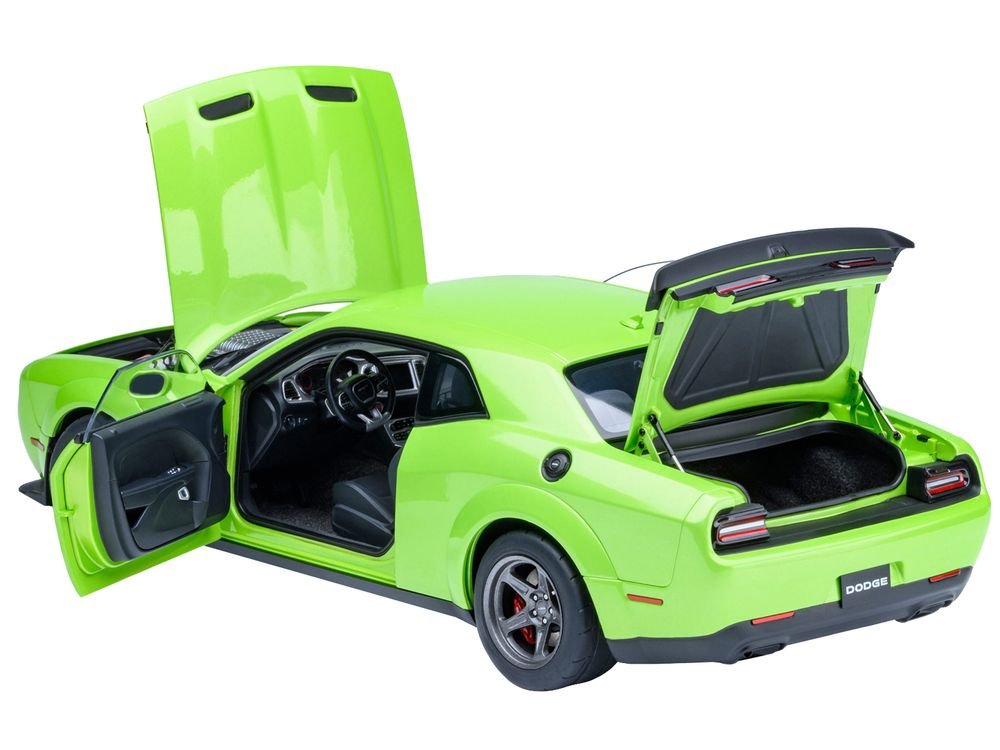 2023 Dodge Challenger SRT Super Stock Sublime Green 1/18 Model Car by Autoart view 2