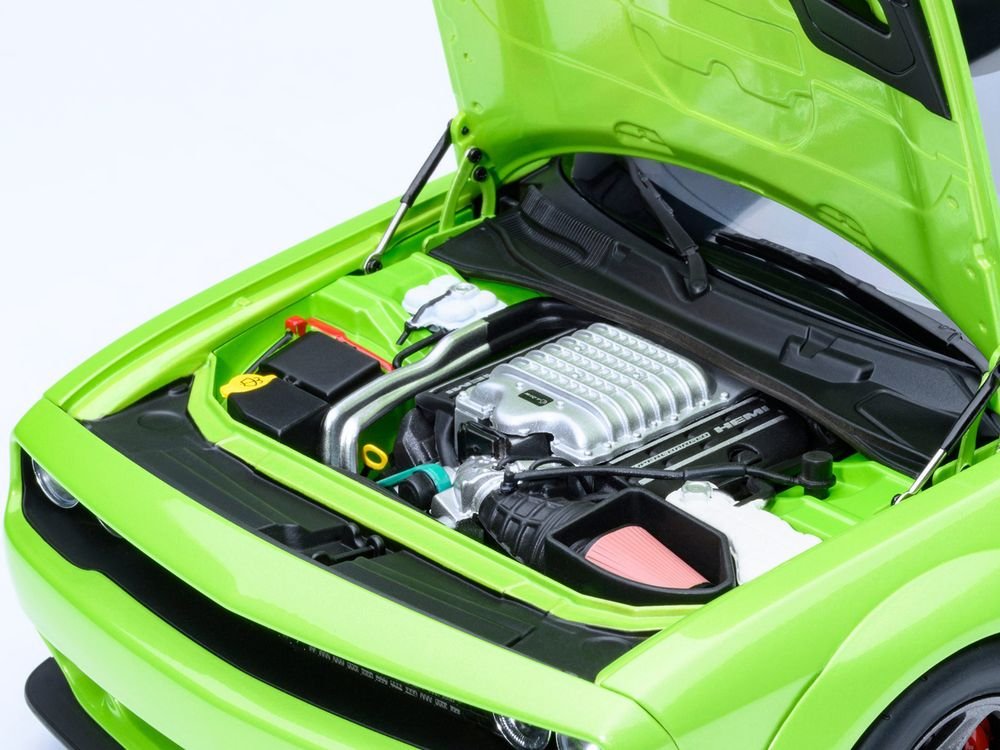2023 Dodge Challenger SRT Super Stock Sublime Green 1/18 Model Car by Autoart view 3