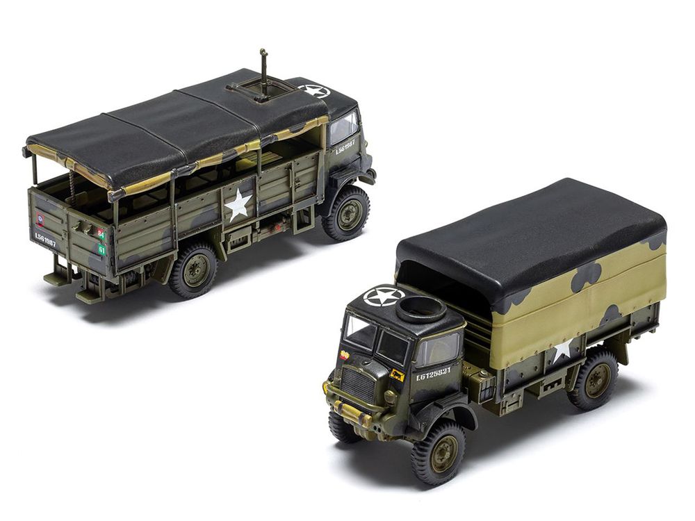 Level 2 Model Kit WWII 3-Ton General Service and Troop Trucks 1/76 Plastic Model Kit by Airfix view 4
