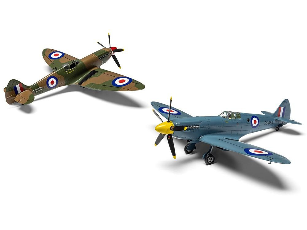 Level 2 Model Kit Supermarine Spitfire PR.XIX Fighter Aircraft with 3 Scheme Options 1/48 Plastic Model Kit by Airfix view 3