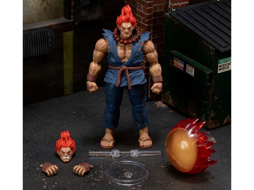 Akuma 6" Moveable Figure with Accessories and Alternate Head and Hands "Ultra Street Fighter II: The Final Challengers" (2017) Video Game Model by Jada view 2