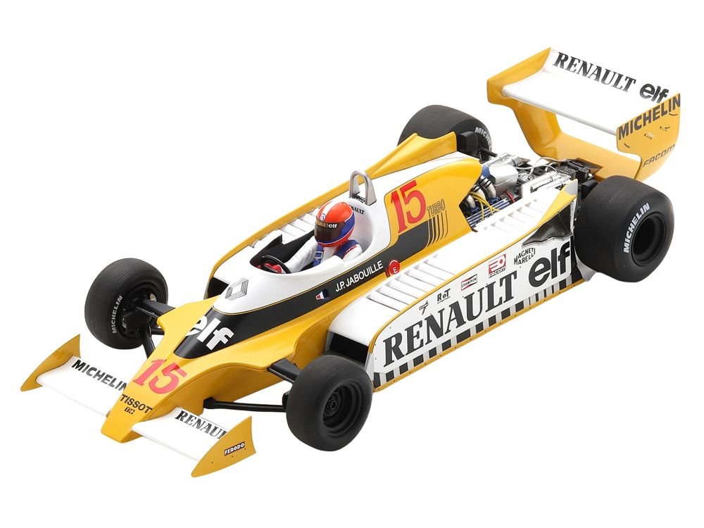 Renault RS11 #15 Jean-Pierre Jabouille "Equipe Renault Elf" Winner Formula One F1 "French GP" (1979) with Acrylic Display Case 1/18 Model Car by Spark view 2