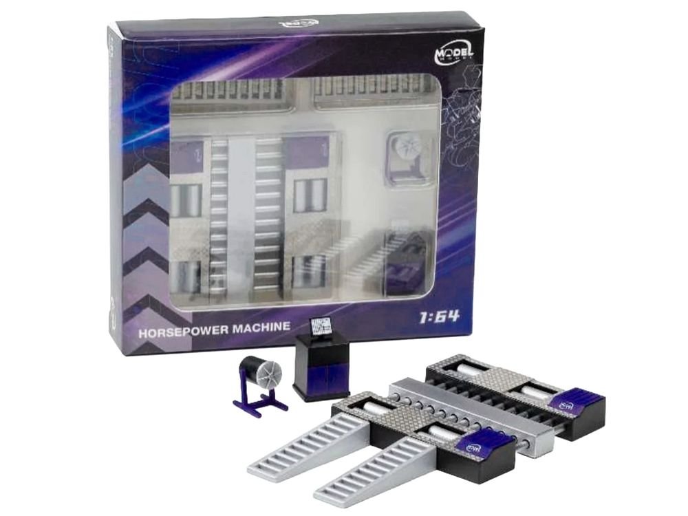 Horsepower Machine Blue 1/64 Diecast Model by Model Model view 4