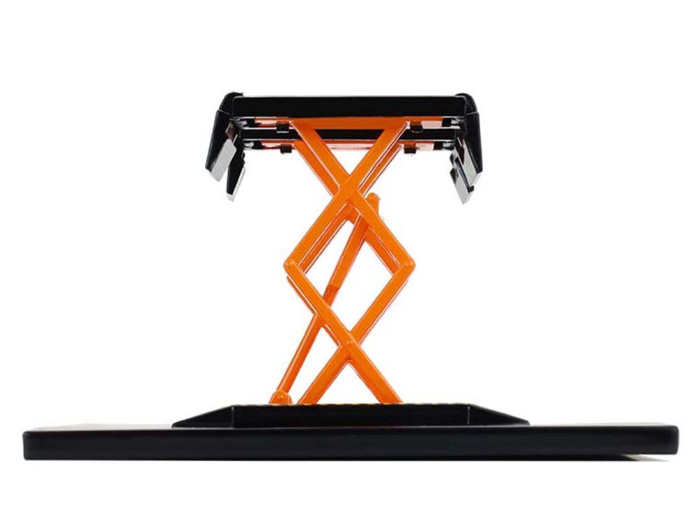 Automotive Double Scissor Lift Black and Orange "Double Scissor Lifts" Series 2 1/64 Diecast Model by Greenlight view 2