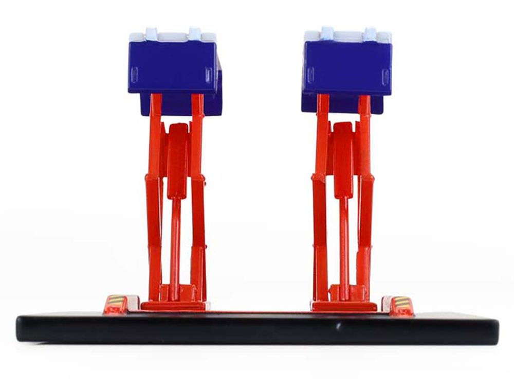 Automotive Double Scissor Lift "Chevron" White and Red "Double Scissor Lifts" Series 2 1/64 Diecast Model by Greenlight view 4