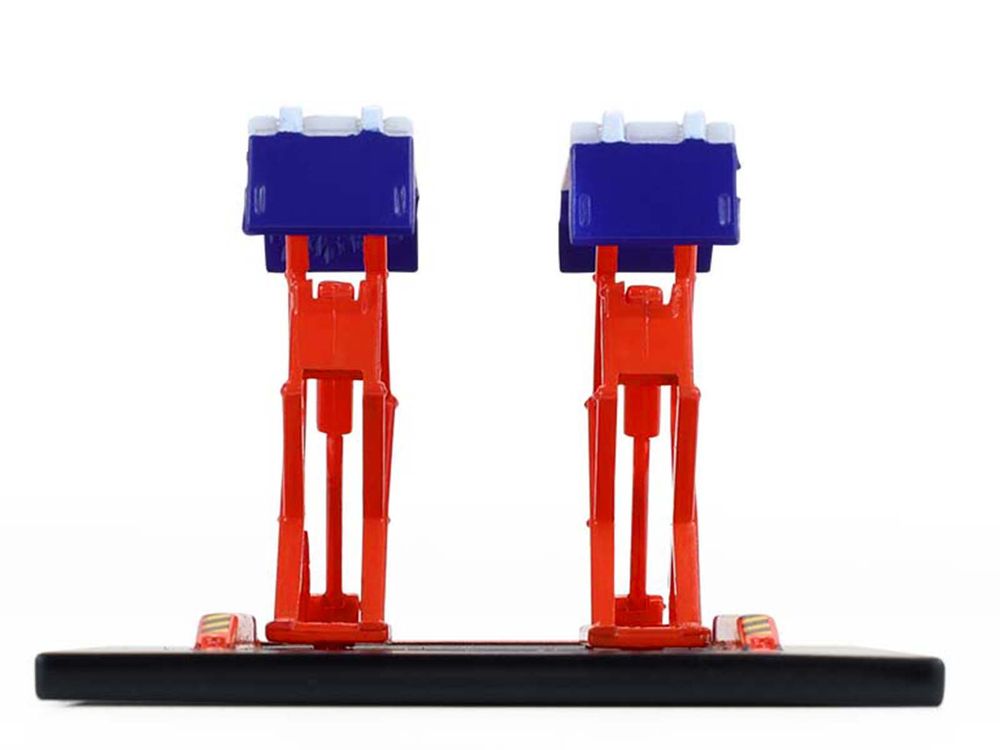 Automotive Double Scissor Lift "Chevron" White and Red "Double Scissor Lifts" Series 2 1/64 Diecast Model by Greenlight view 5
