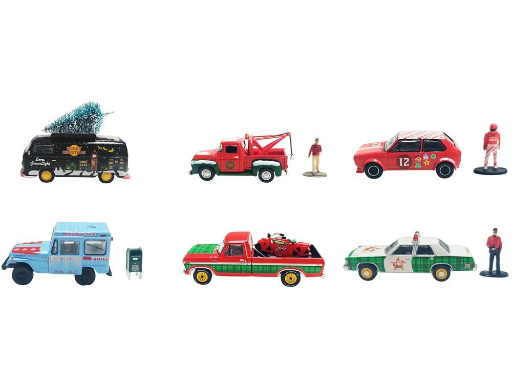 "Christmas 2025 Limited Edition" Set of 6 Cars 1/64 Diecast Model Cars by Greenlight view 2