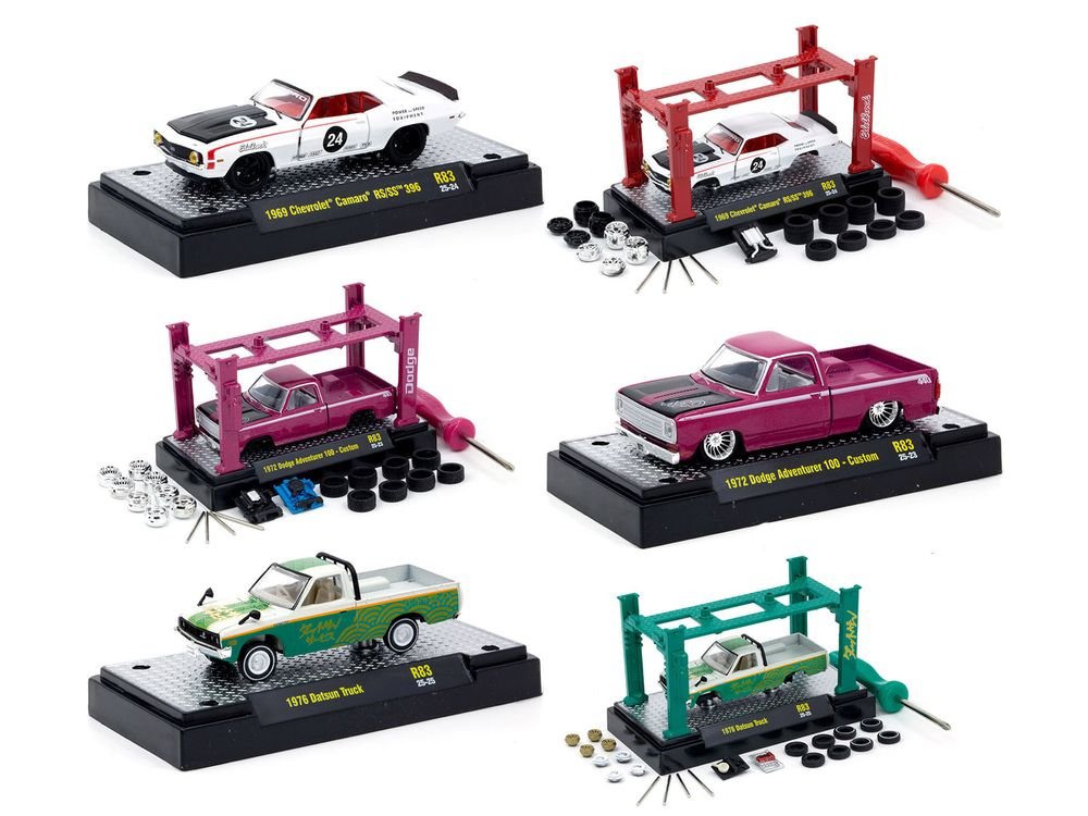 Model Kit 3 piece Car Set Release #83 Limited Edition to 6000 pieces Worldwide 1/64 Diecast Model Cars by M2 Machines view 2
