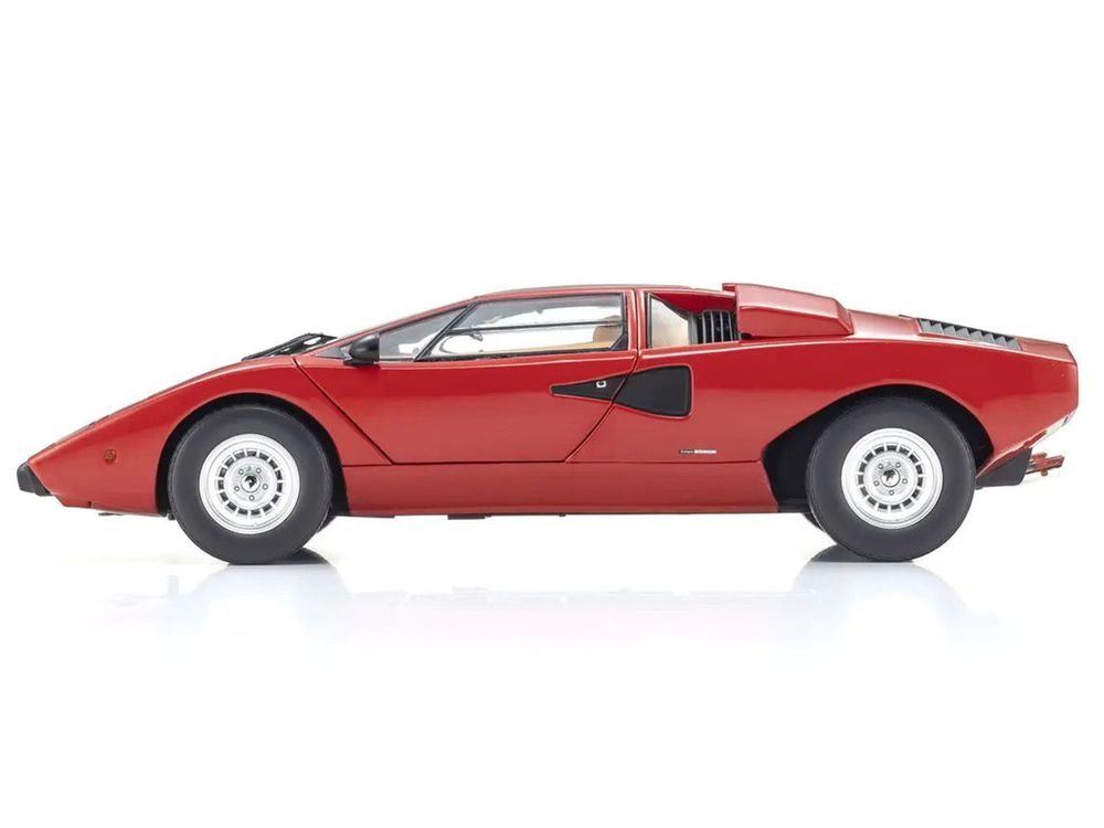 Lamborghini Countach LP 400 Red 1/18 Diecast Model Car by Kyosho view 4