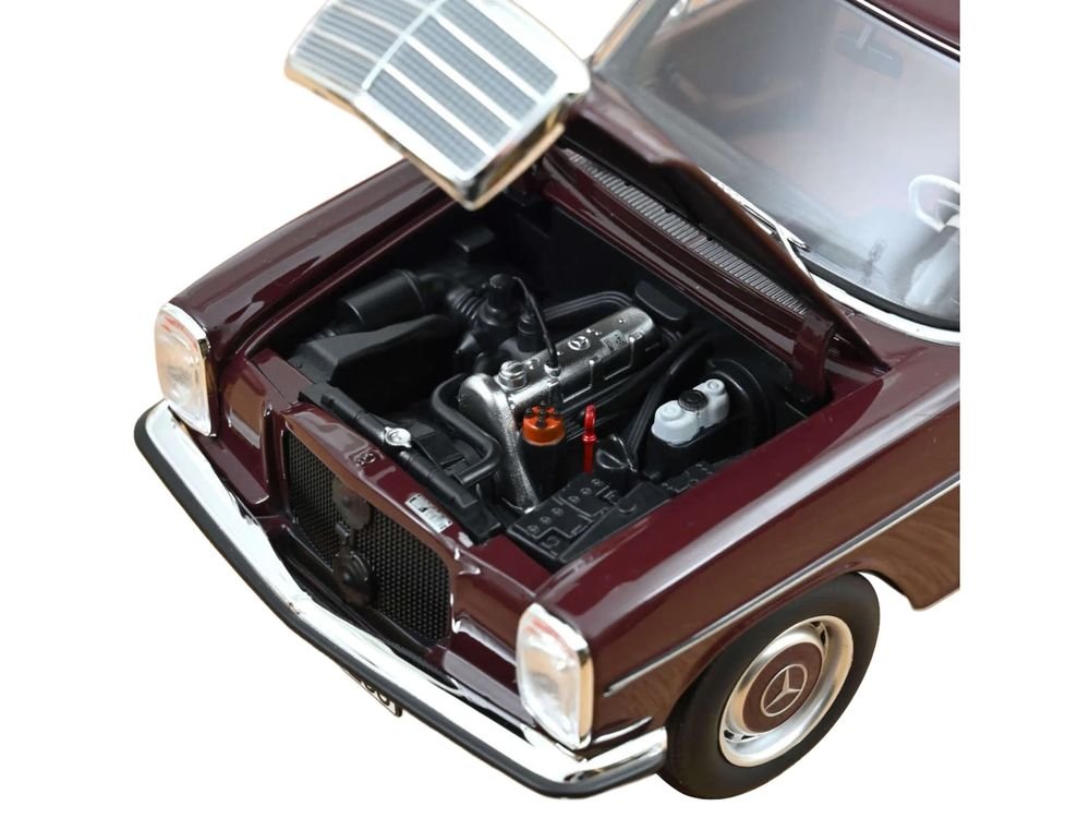 1968 Mercedes-Benz 200 Dark Red Brown 1/18 Diecast Model Car by Norev view 3