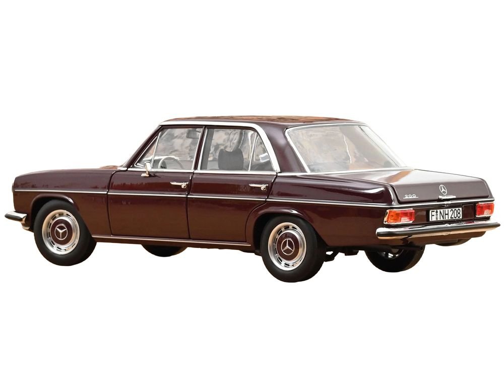 1968 Mercedes-Benz 200 Dark Red Brown 1/18 Diecast Model Car by Norev view 5