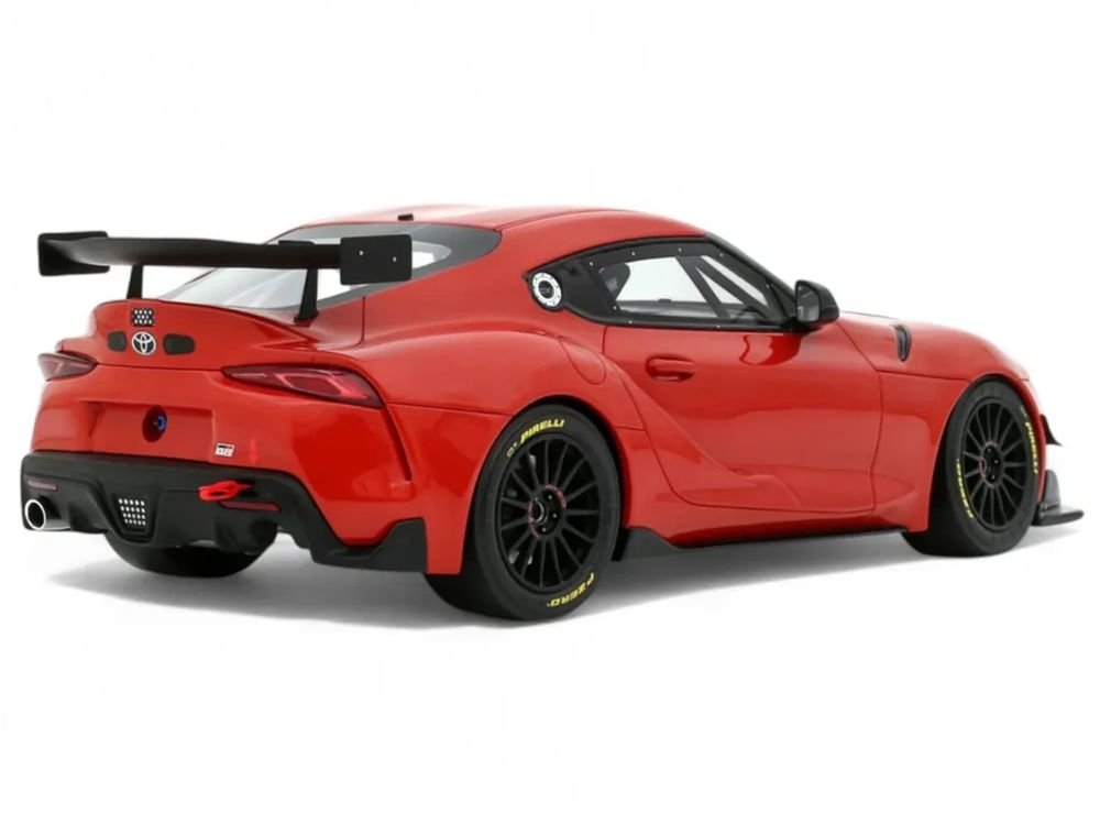 2023 Toyota Supra GT4 100 Edition Plasma Orange Metallic Limited Edition to 999 pieces Worldwide 1/18 Model Car by Otto Mobile view 5