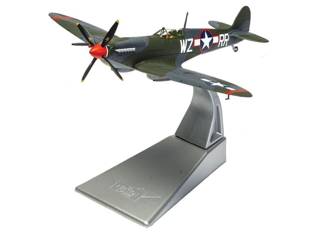 Supermarine Spitfire MkIXC Fighter Aircraft "Porky II Lt Robert Connor 309th Fighter Squadron 31st Fighter Group" (1943) United States Army Air Forces "The Aviation Archive" Series 1/72 Diecast Model by Corgi view 4