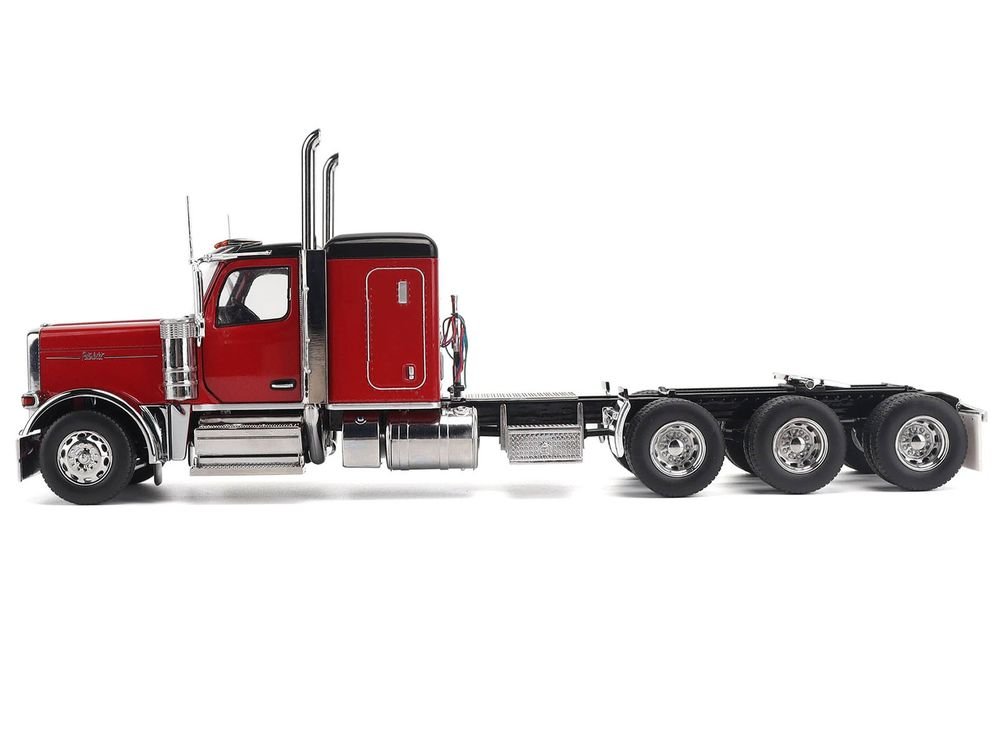 Peterbilt 589 Tridem-Axle Legendary Package Truck Tractor with 58" Sleeper Legendary Red "Transport Series" 1/32 Diecast Model by Diecast Masters view 2