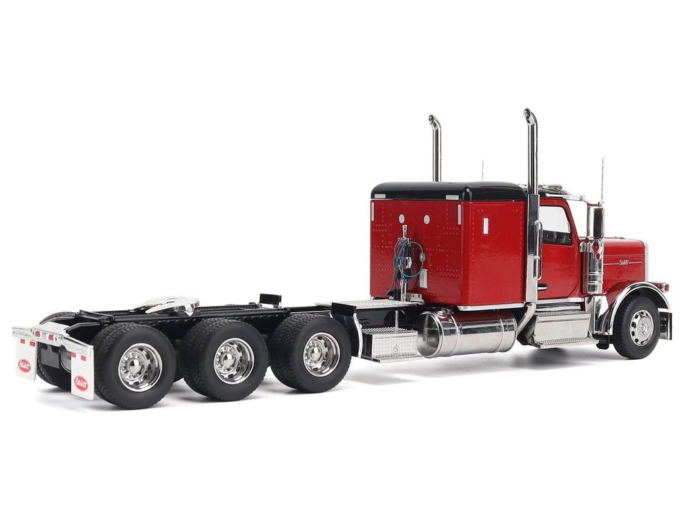 Peterbilt 589 Tridem-Axle Legendary Package Truck Tractor with 58" Sleeper Legendary Red "Transport Series" 1/32 Diecast Model by Diecast Masters view 3