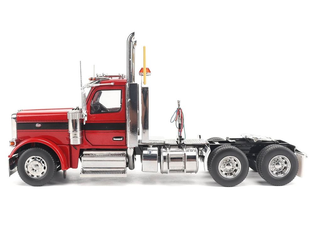 Peterbilt 589 Tandem-Axle Truck Tractor with Day Cab Legendary Red "Transport Series" 1/32 Diecast Model by Diecast Masters view 2