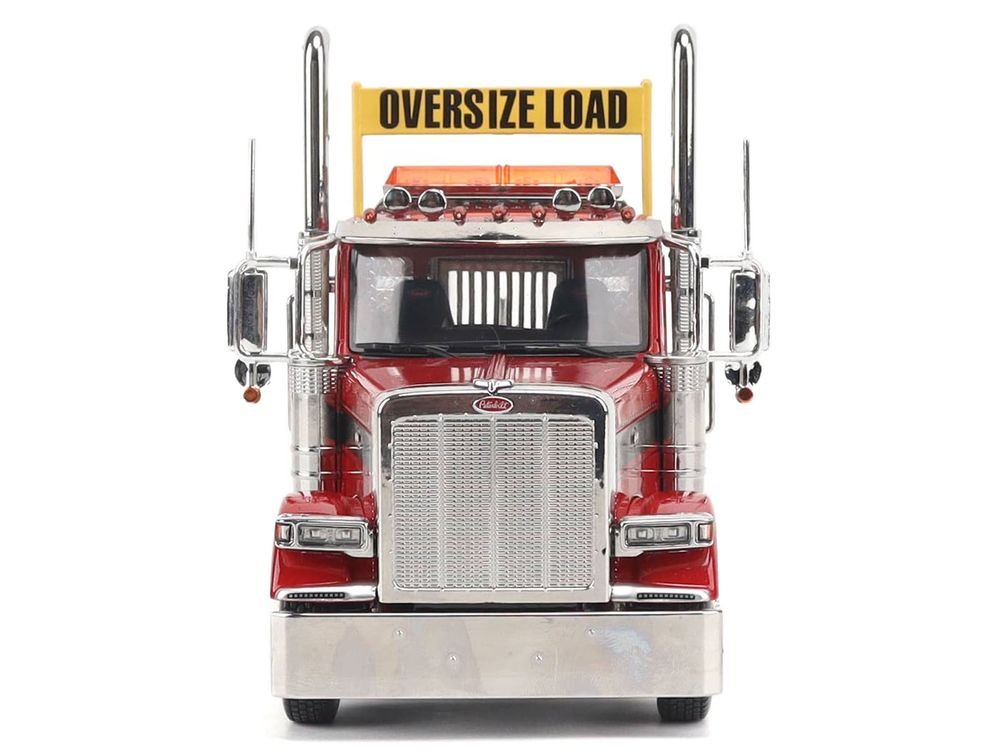 Peterbilt 589 Tandem-Axle Truck Tractor with Day Cab Legendary Red "Transport Series" 1/32 Diecast Model by Diecast Masters view 4