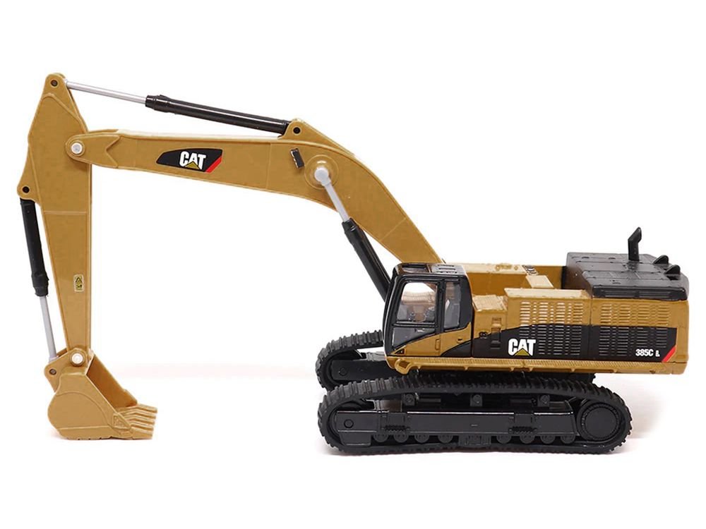 CAT Caterpillar 385C L Hydraulic Excavator Yellow 1/64 Diecast Model by Diecast Masters view 2