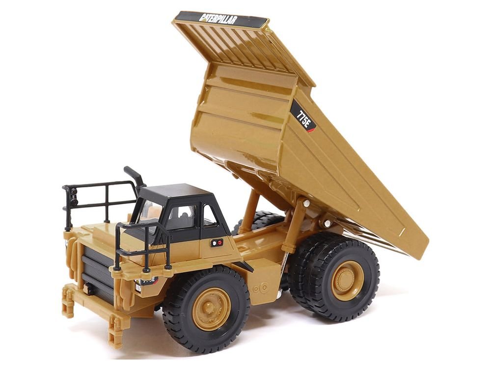 CAT Caterpillar 775E Off-Highway Dump Truck Yellow 1/64 Diecast Model by Diecast Masters view 3