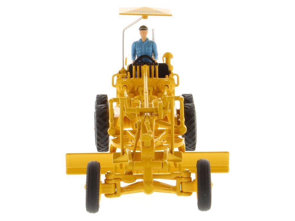 CAT Caterpillar No.12 Motor Grader Yellow with Operator "Vintage Series" 1/50 Diecast Model by Diecast Masters view 4