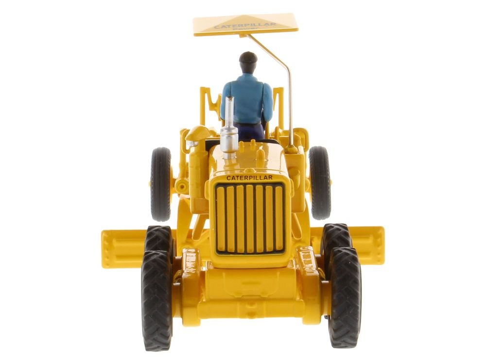CAT Caterpillar No.12 Motor Grader Yellow with Operator "Vintage Series" 1/50 Diecast Model by Diecast Masters view 5
