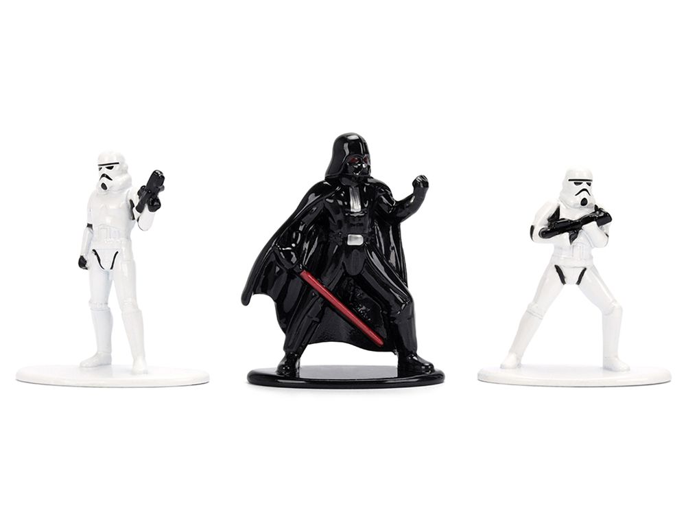 Set of 3 Diecast Figures "Star Wars" Movie Franchise "Nano Metalfigs" Series Diecast Models by Jada view 2