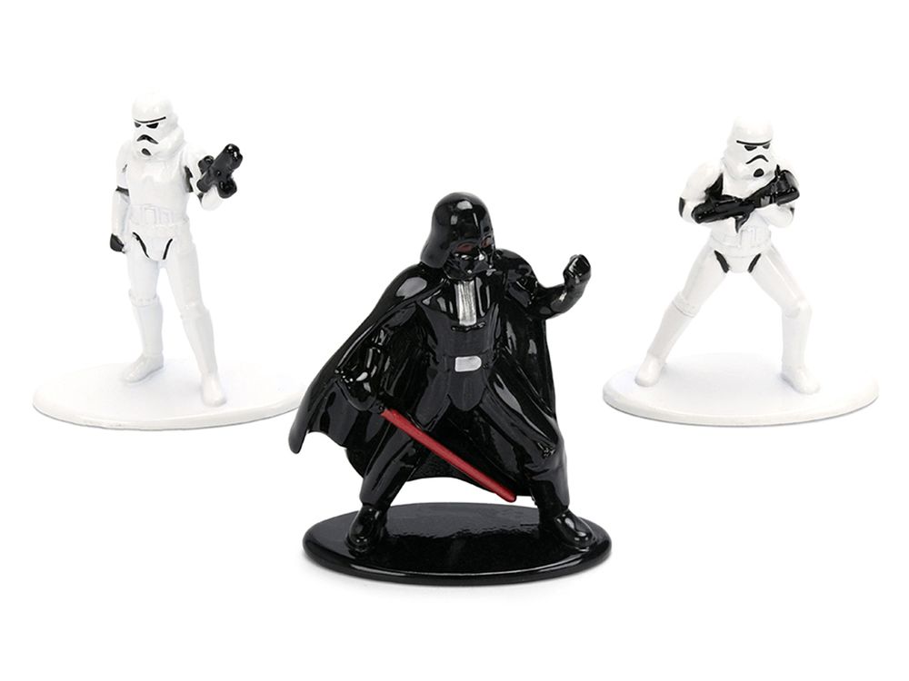 Set of 3 Diecast Figures "Star Wars" Movie Franchise "Nano Metalfigs" Series Diecast Models by Jada view 3