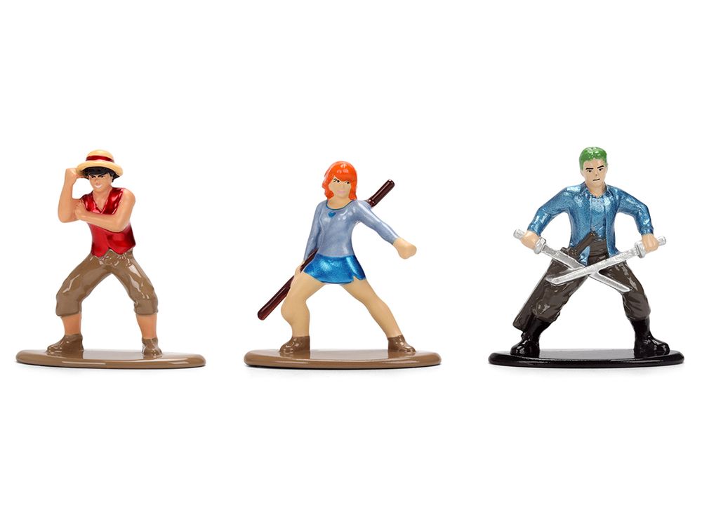 Set of 3 Diecast Figures "One Piece" (2023-Current) TV Series "Nano Metalfigs" Series Diecast Models by Jada view 2
