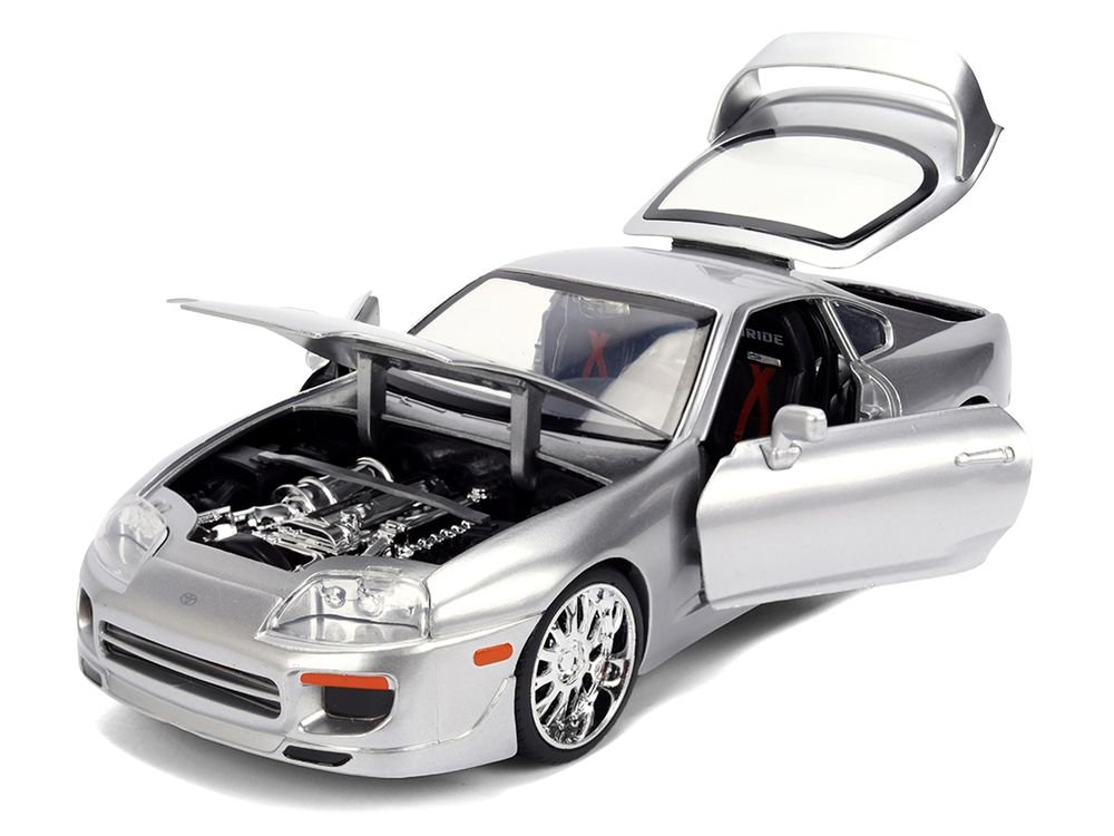 1995 Toyota Supra Silver Metallic "JDM Tuners" Series 1/24 Diecast Model Car by Jada view 2