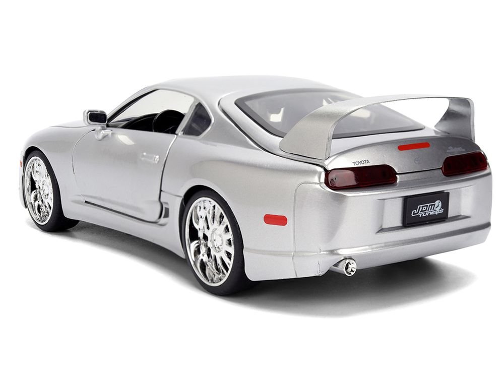 1995 Toyota Supra Silver Metallic "JDM Tuners" Series 1/24 Diecast Model Car by Jada view 5
