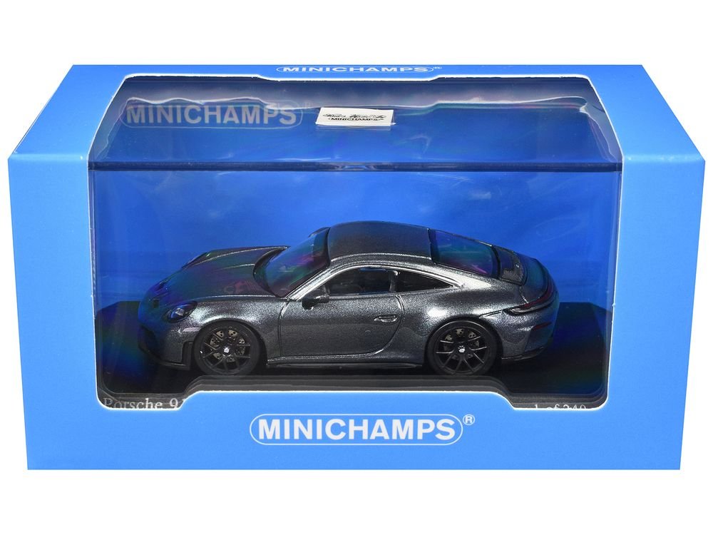 2025 Porsche 911 (992.2) GT3 Touring Gray Metallic Limited Edition to 240 pieces Worldwide 1/64 Diecast Model Car by Minichamps view 3
