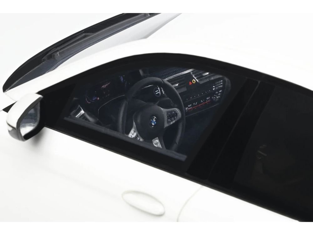 2023 BMW 545e xDrive M Sport Alpine White 1/18 Model Car by GT Spirit view 2