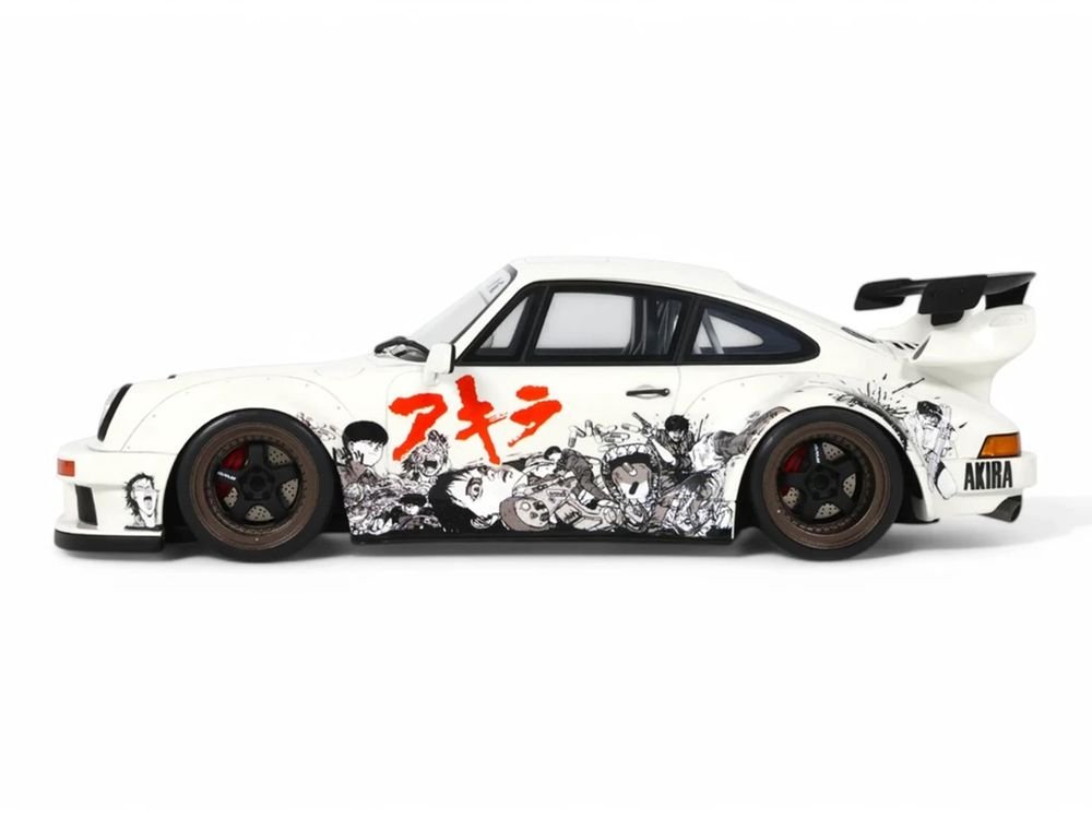2024 RWB Akira White with Graphics "Akira" (1988) Movie 1/18 Model Car by GT Spirit view 4