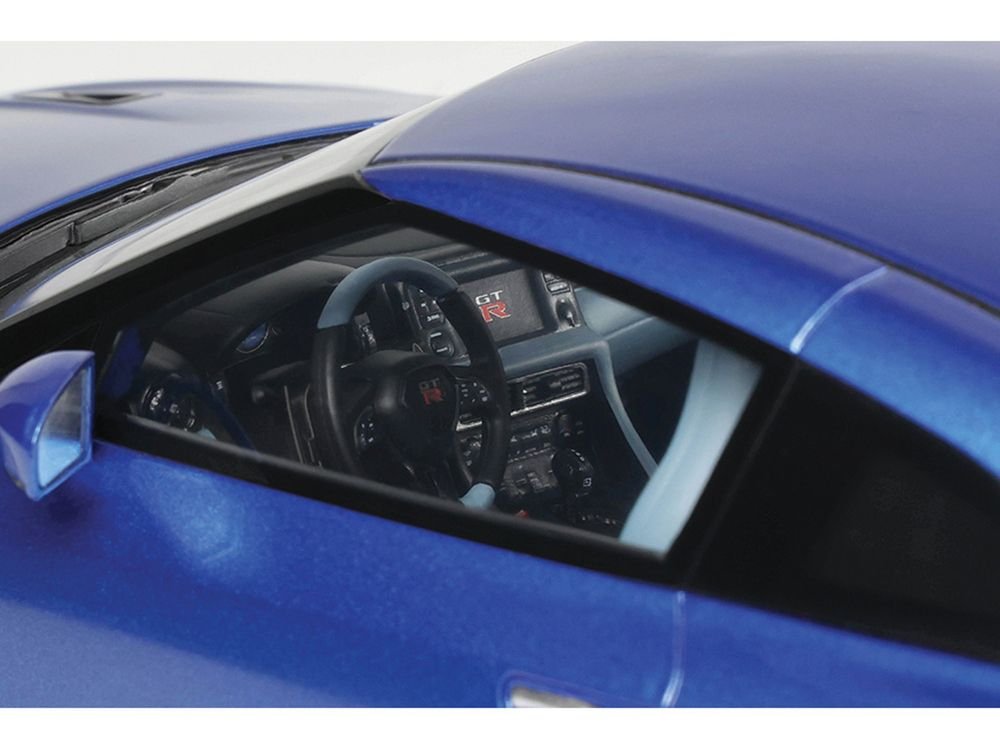 2024 Nissan GT-R Skyline Edition Bayside Blue Metallic 1/18 Model Car by GT Spirit view 3