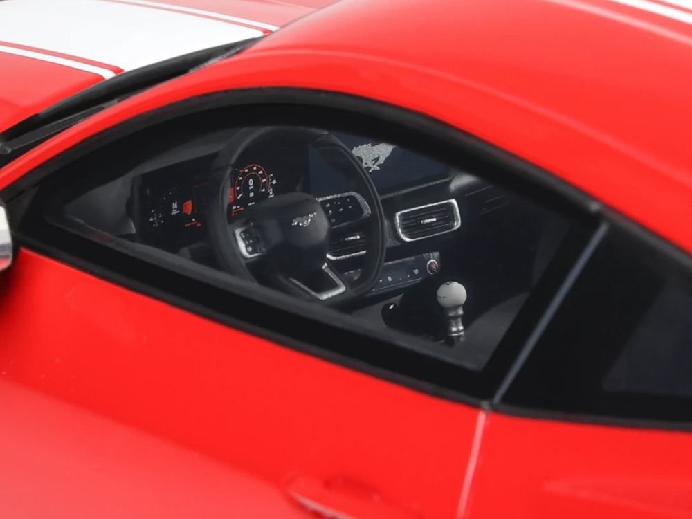 2025 Shelby Mustang Supersnake Race Red with White Stripes 1/18 Model Car by GT Spirit view 2