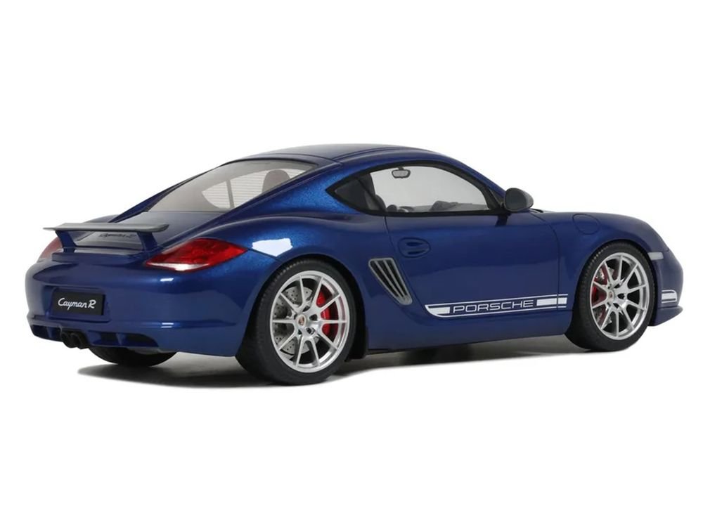 2012 Porsche Cayman R Aqua Blue Metallic 1/18 Model Car by GT Spirit view 5