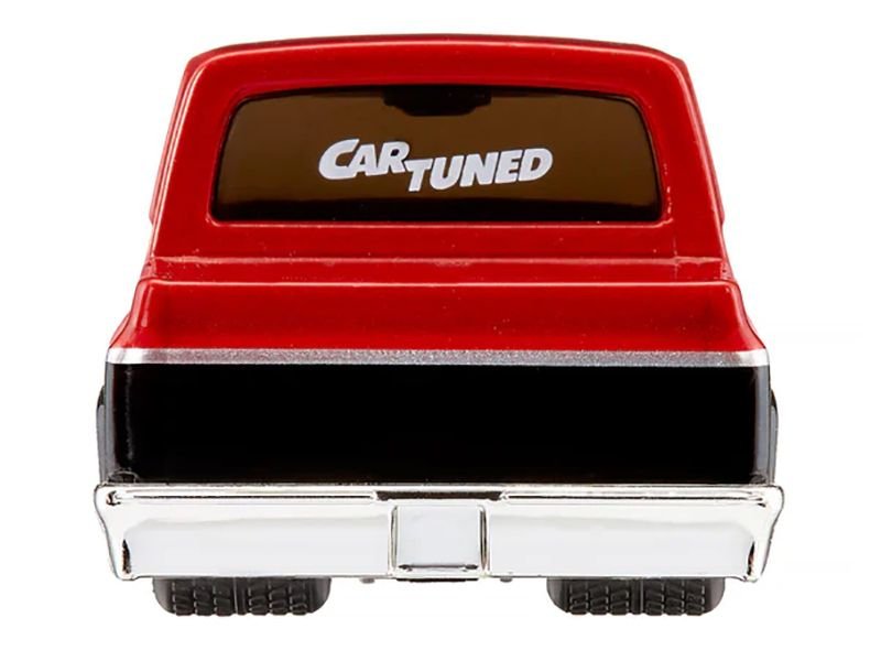 1987 Chevrolet C10 Pickup Truck Red Metallic and Black "Customs" Series 2 Diecast Model Car by CarTuned view 3