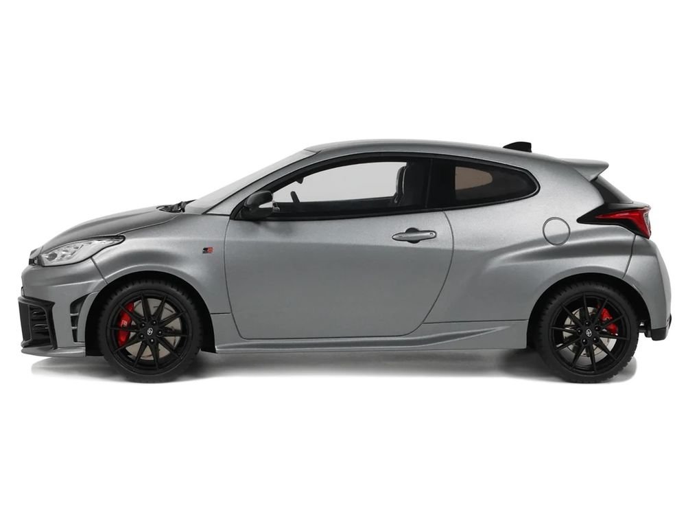2024 Toyota GR Yaris Precious Metal Gray Metallic Limited Edition to 999 pieces Worldwide 1/18 Model Car by Otto Mobile view 4