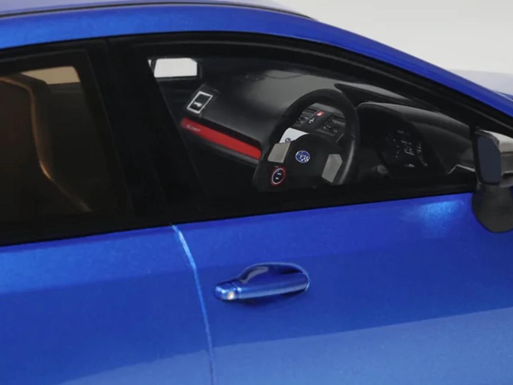 2015 Subaru WRX Sti S207 RHD (Right Hand Drive) Blue Pearl Metallic Limited Edition to 2000 pieces Worldwide 1/18 Model Car by Otto Mobile view 3