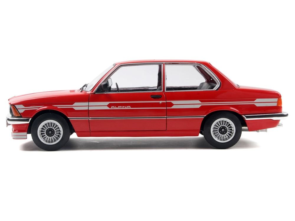 1980 Alpina E21 C1 2.3 Red with Gray Stripes 1/18 Diecast Model Car by Solido view 3