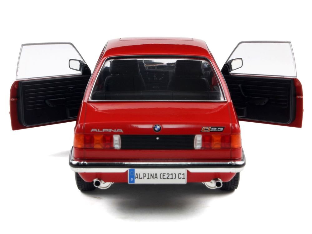 1980 Alpina E21 C1 2.3 Red with Gray Stripes 1/18 Diecast Model Car by Solido view 5