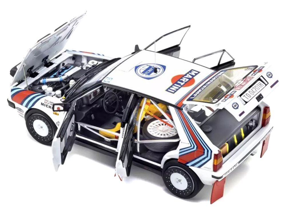 Lancia Delta HF 4WD #3 Bruno Saby - Jean-Francois Fauchille "Martini Racing" Winner "Rally Monte Carlo" (1988) 1/18 Diecast Model Car by Kyosho view 2